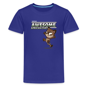 Awesome African Civet Character Comfort Kids Tee - royal blue