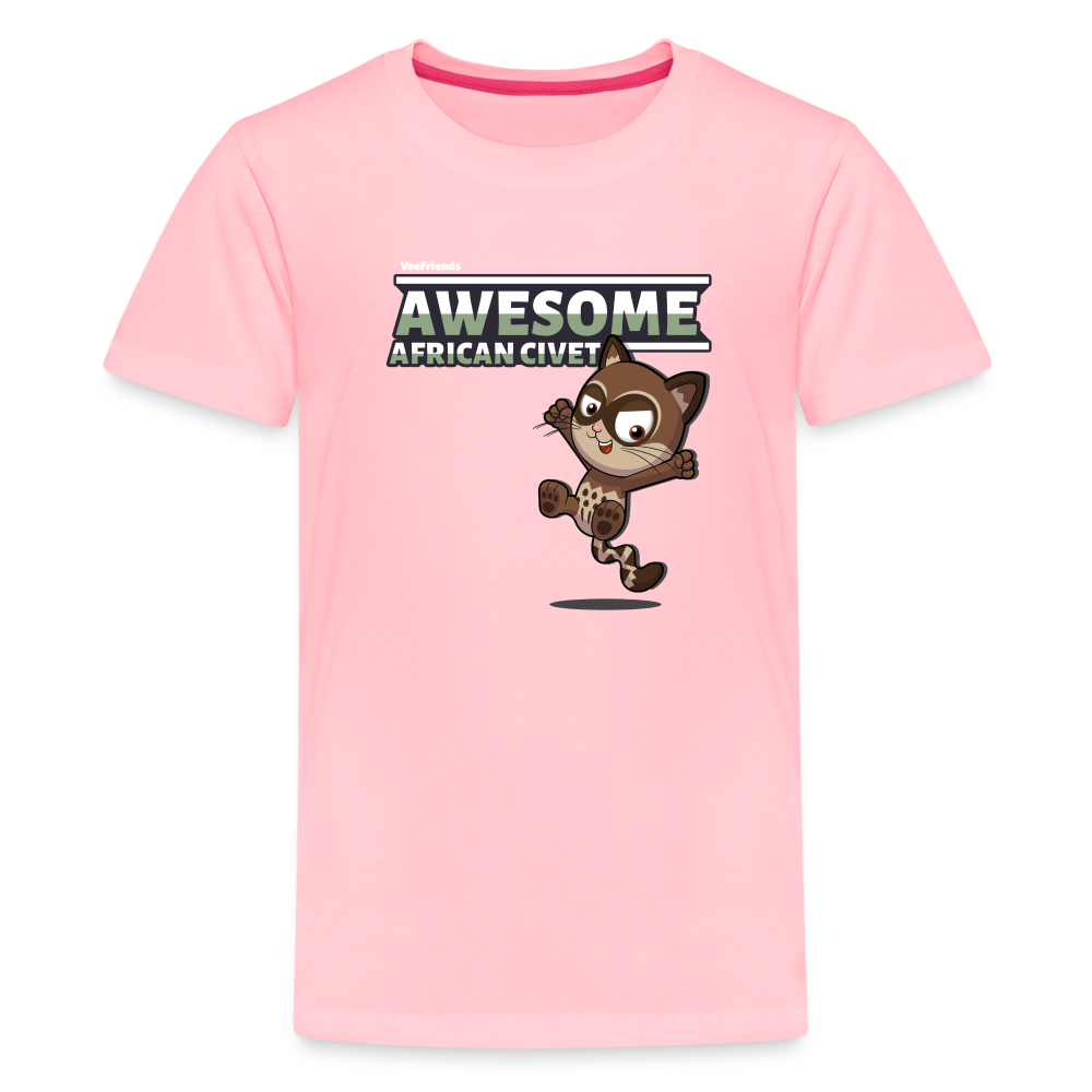Awesome African Civet Character Comfort Kids Tee - pink