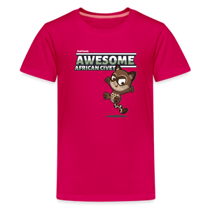 
            
                Load image into Gallery viewer, Awesome African Civet Character Comfort Kids Tee - dark pink
            
        