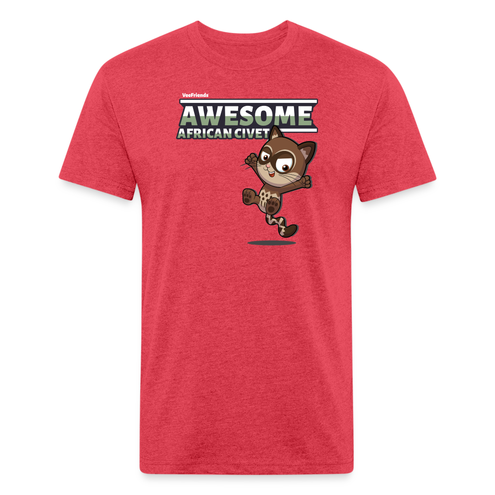 Awesome African Civet Character Comfort Adult Tee - heather red