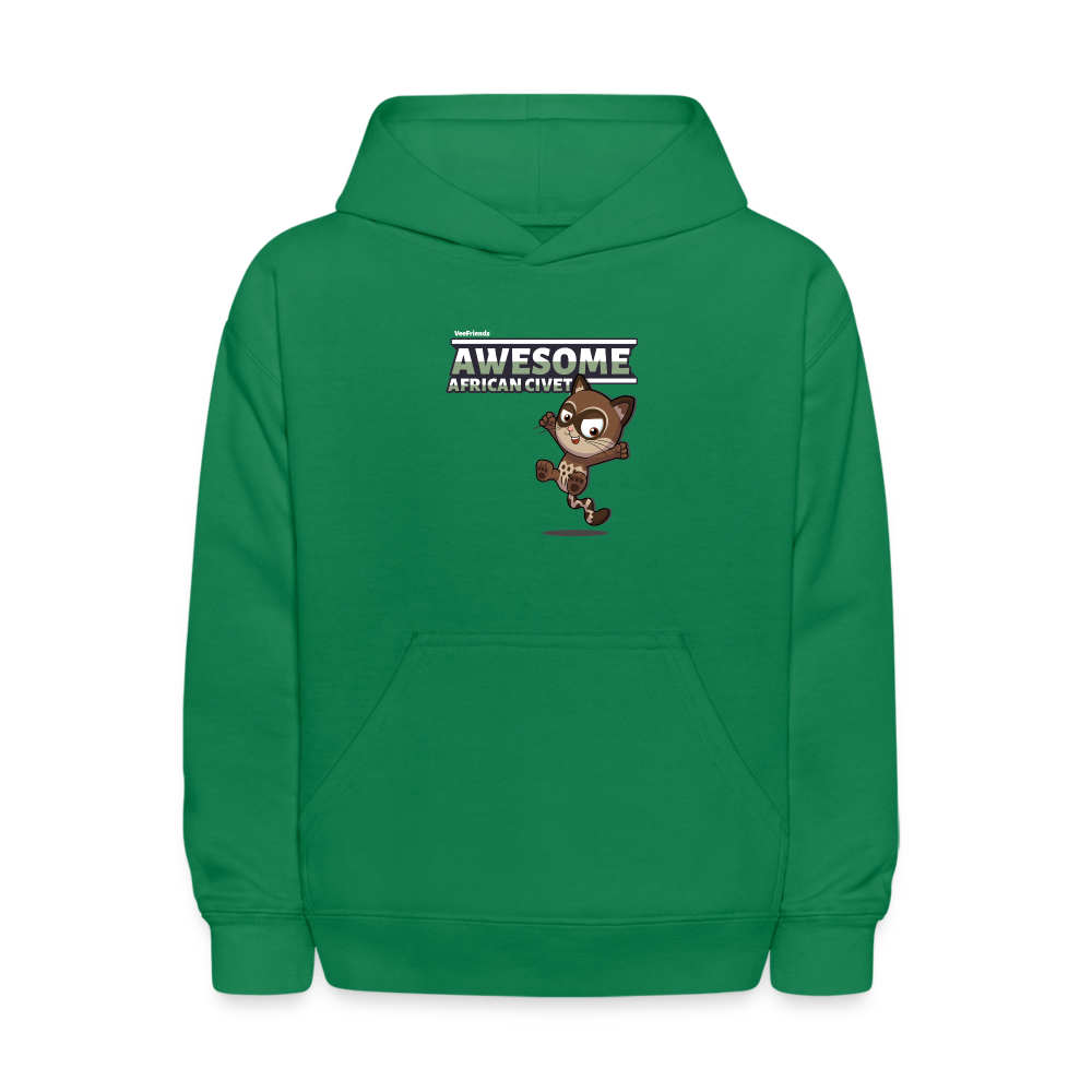 Awesome African Civet Character Comfort Kids Hoodie - kelly green