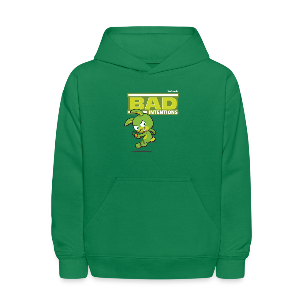 Bad Intentions Character Comfort Kids Hoodie - kelly green