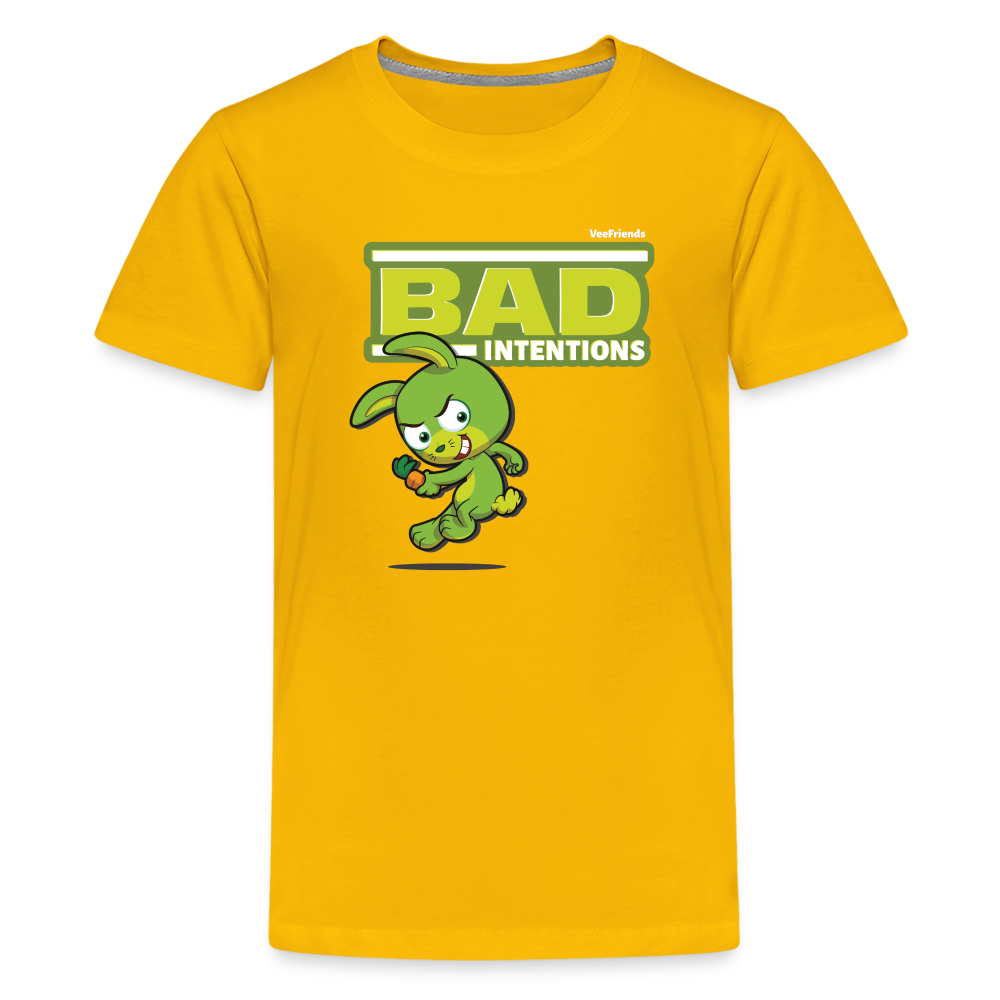 Bad Intentions Character Comfort Kids Tee - sun yellow