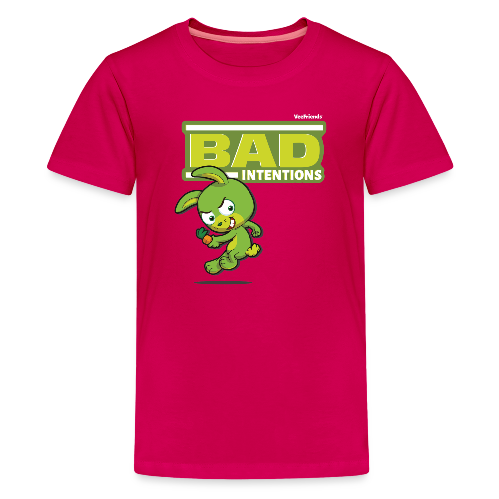 Bad Intentions Character Comfort Kids Tee - dark pink