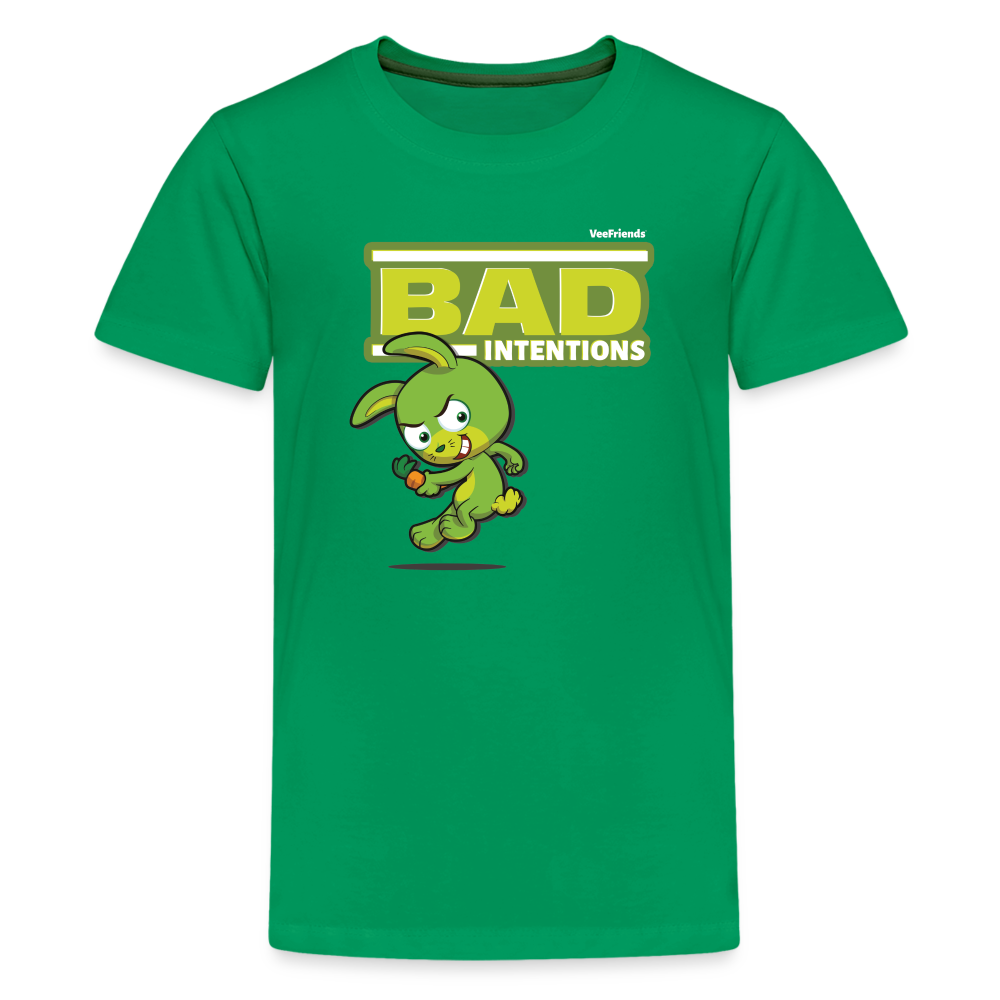 Bad Intentions Character Comfort Kids Tee - kelly green