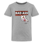 Bad-Ass Bulldog Character Comfort Kids Tee - heather gray