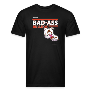 Bad-Ass Bulldog Character Comfort Adult Tee - black