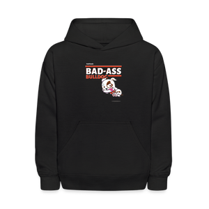 
            
                Load image into Gallery viewer, Bad-Ass Bulldog Character Comfort Kids Hoodie - black
            
        