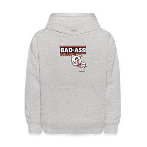 
            
                Load image into Gallery viewer, Bad-Ass Bulldog Character Comfort Kids Hoodie - heather gray
            
        