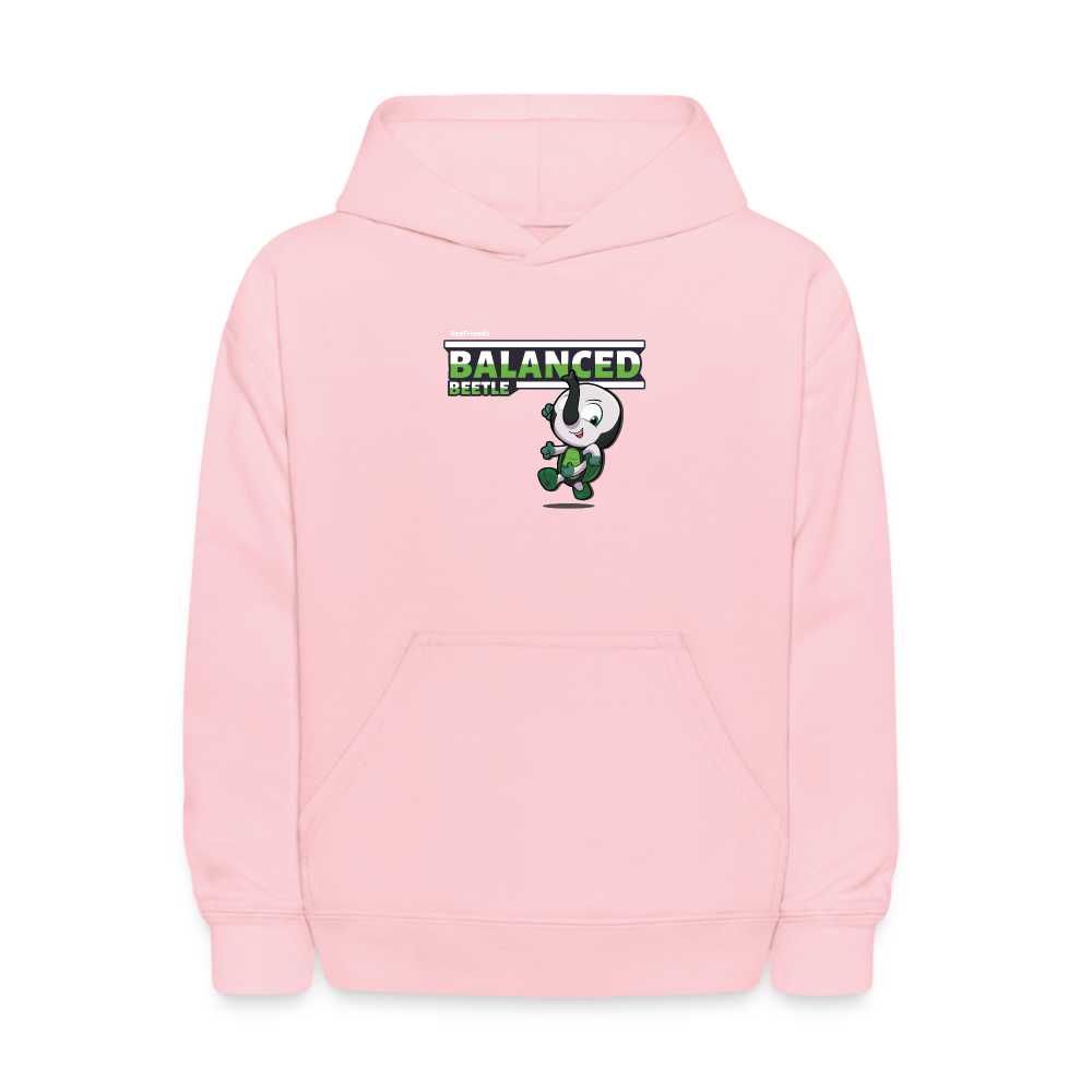 Balanced Beetle Character Comfort Kids Hoodie - pink