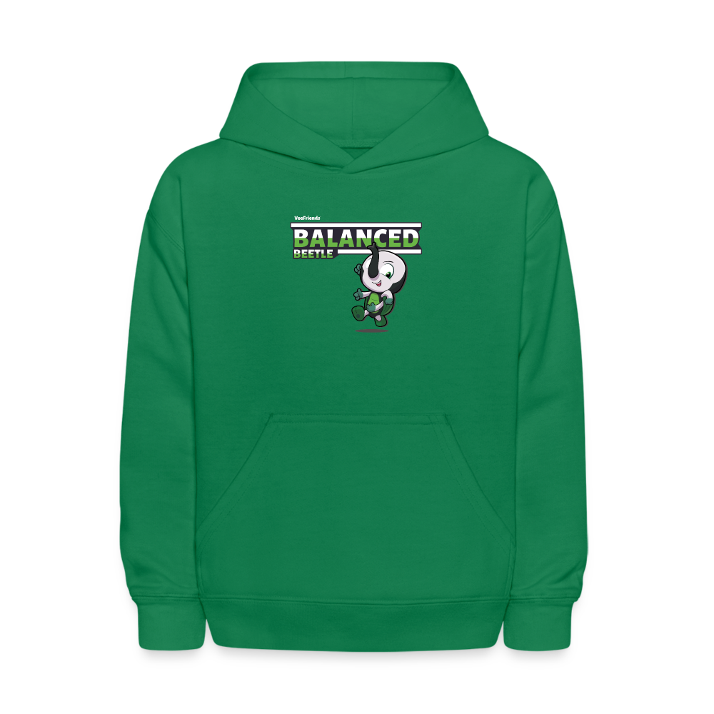 Balanced Beetle Character Comfort Kids Hoodie - kelly green