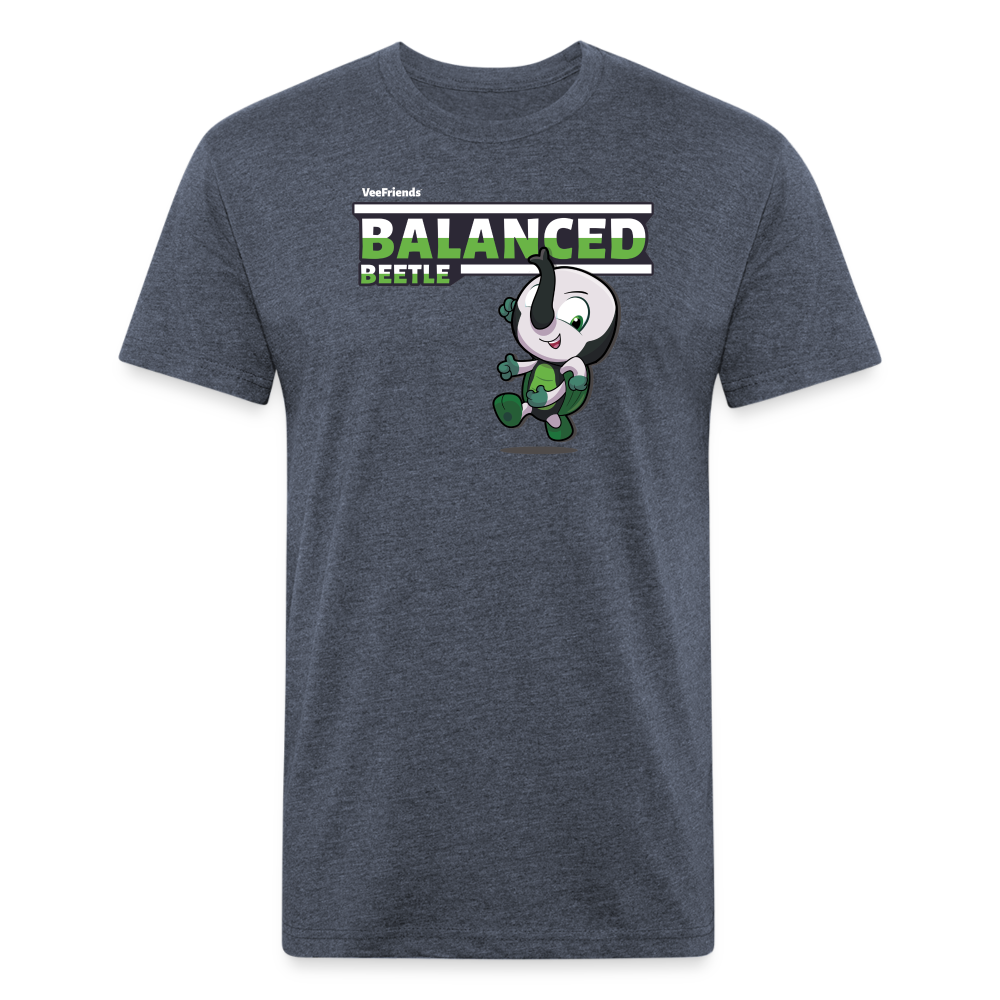 Balanced Beetle Character Comfort Adult Tee - heather navy