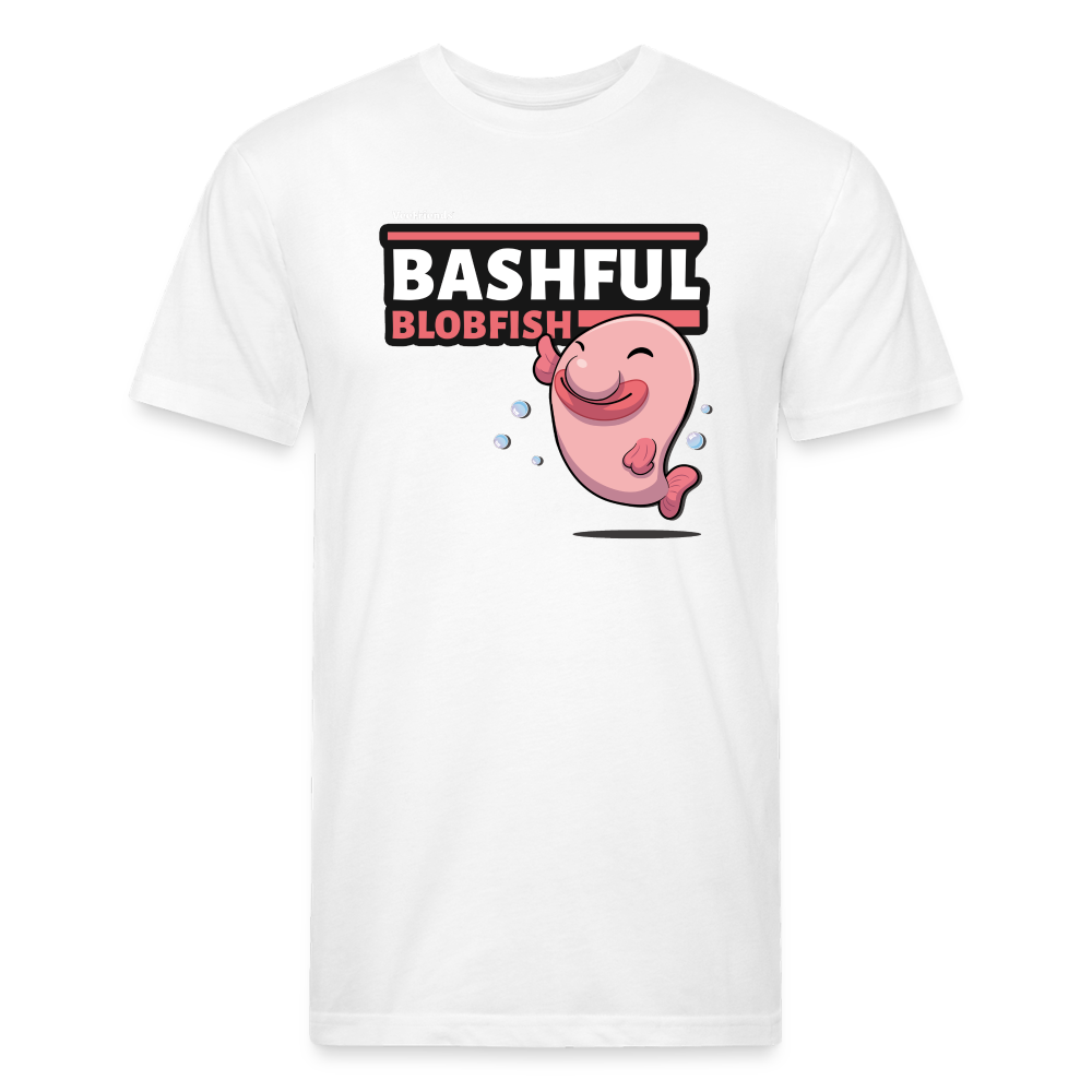 Bashful Blobfish Character Comfort Adult Tee - white