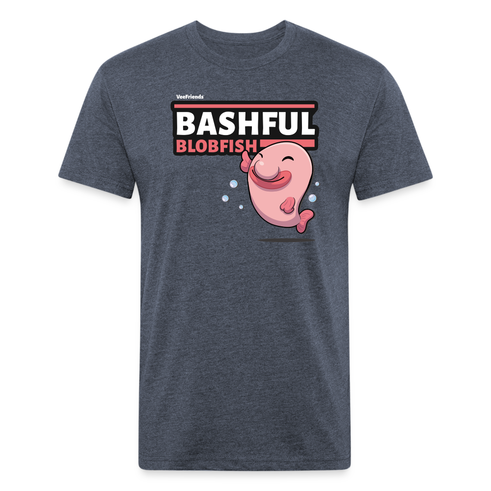 Bashful Blobfish Character Comfort Adult Tee - heather navy