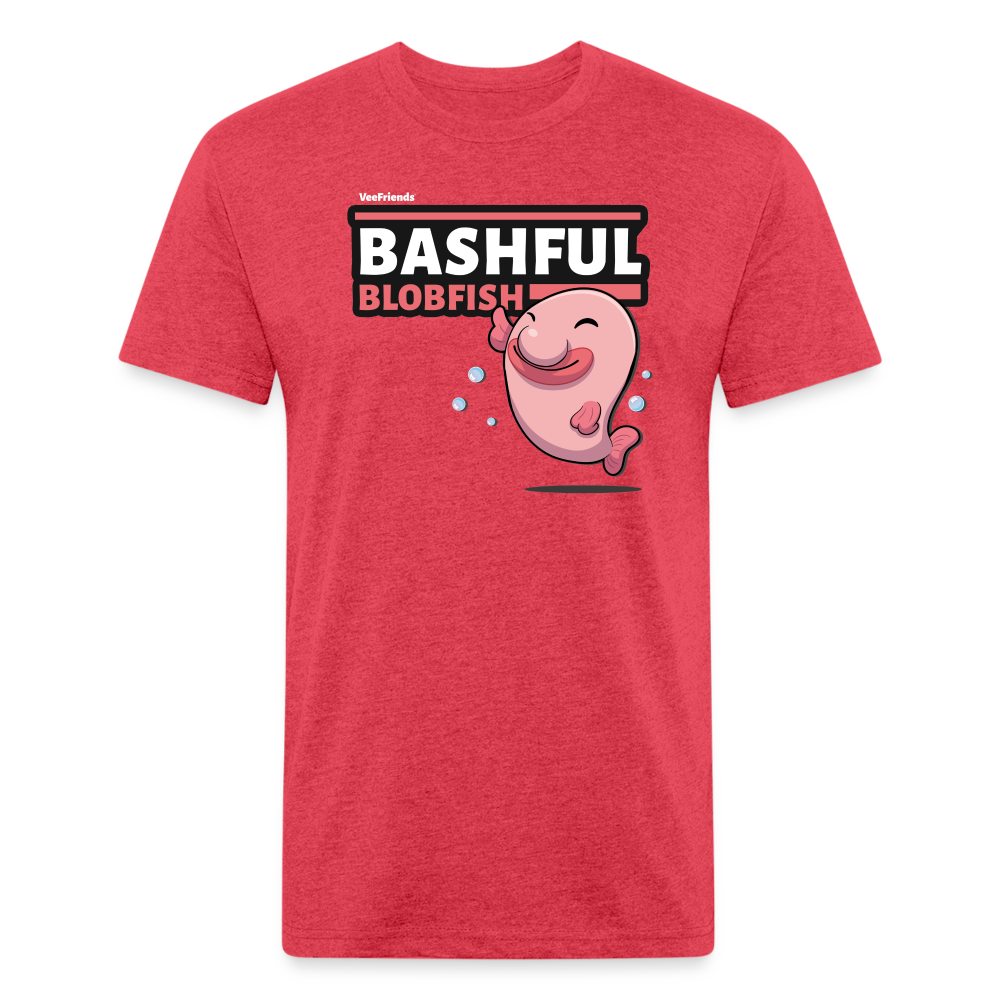 Bashful Blobfish Character Comfort Adult Tee - heather red