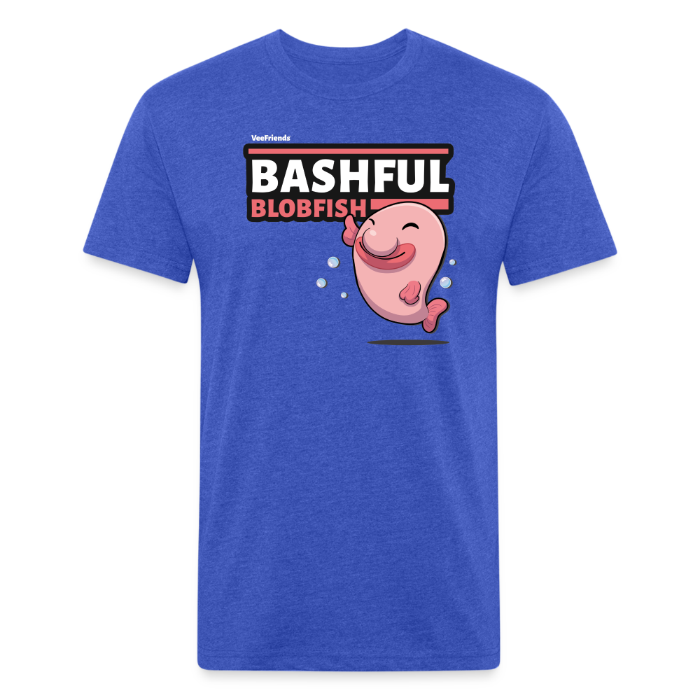 Bashful Blobfish Character Comfort Adult Tee - heather royal
