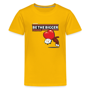Be The Bigger Person Character Comfort Kids Tee - sun yellow