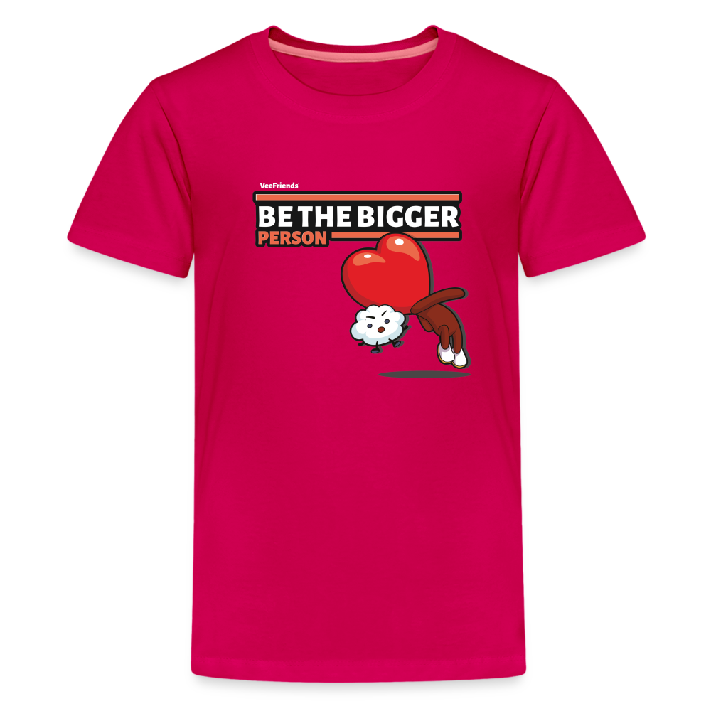 Be The Bigger Person Character Comfort Kids Tee - dark pink
