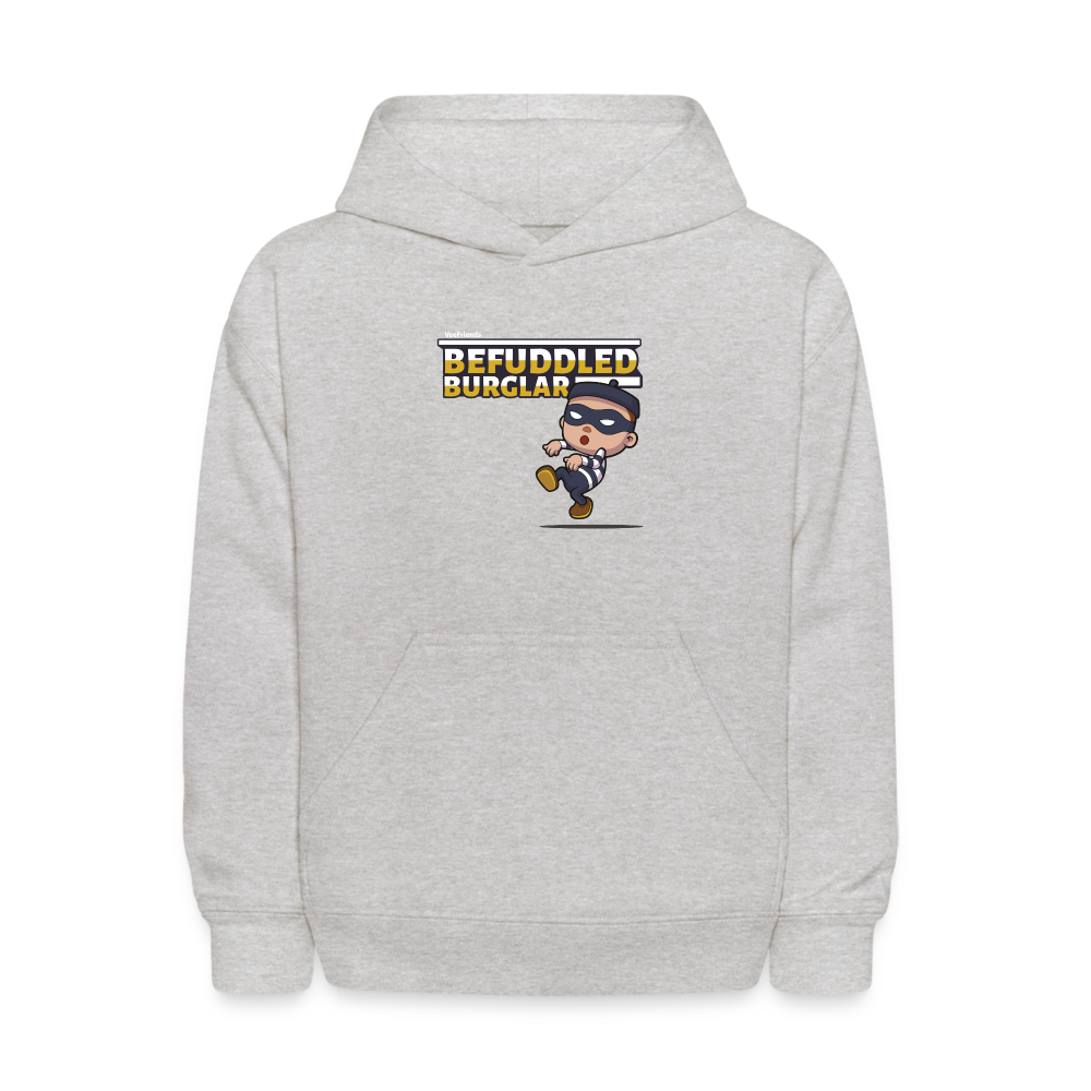 Befuddled Burglar Character Comfort Kids Hoodie - heather gray