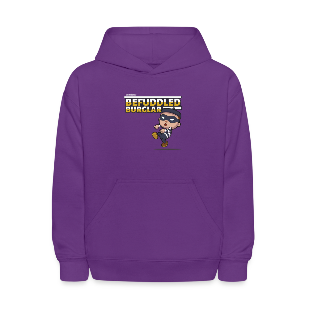 Befuddled Burglar Character Comfort Kids Hoodie - purple