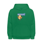 Benevolent Barn Owl Character Comfort Kids Hoodie - kelly green