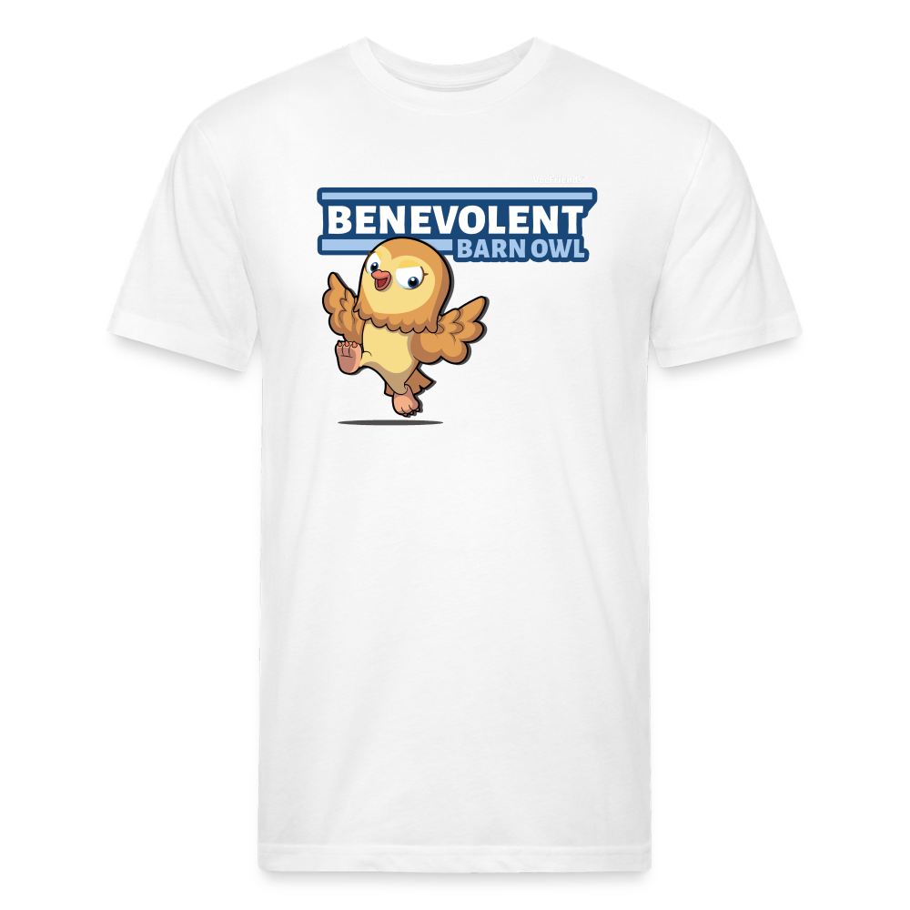 Benevolent Barn Owl Character Comfort Adult Tee - white