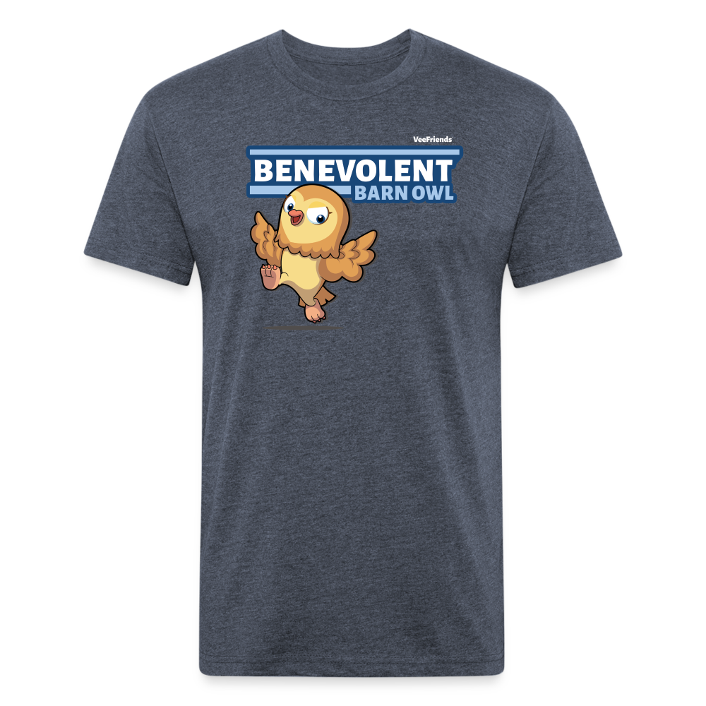 Benevolent Barn Owl Character Comfort Adult Tee - heather navy