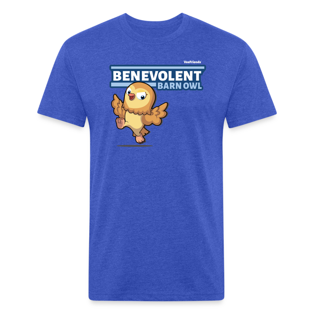 Benevolent Barn Owl Character Comfort Adult Tee - heather royal