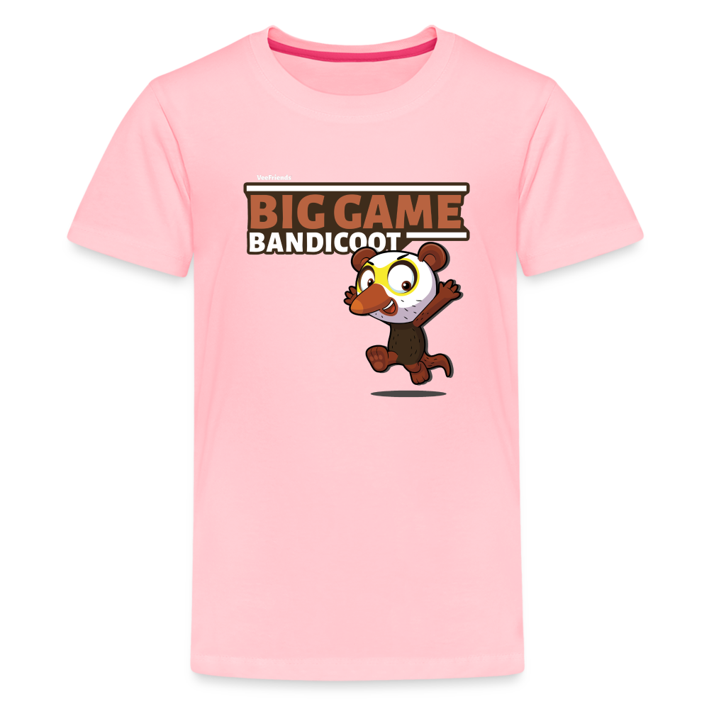 Big Game Bandicoot Character Comfort Kids Tee - pink