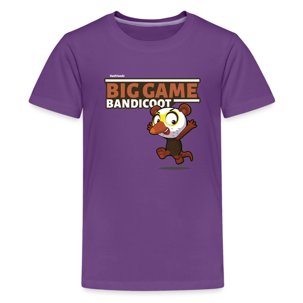 Big Game Bandicoot Character Comfort Kids Tee - purple