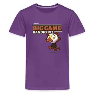 Big Game Bandicoot Character Comfort Kids Tee - purple