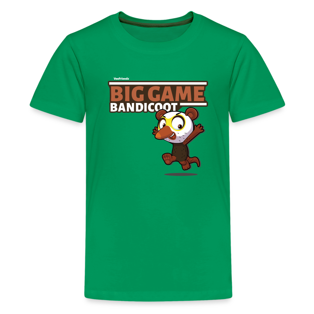 Big Game Bandicoot Character Comfort Kids Tee - kelly green