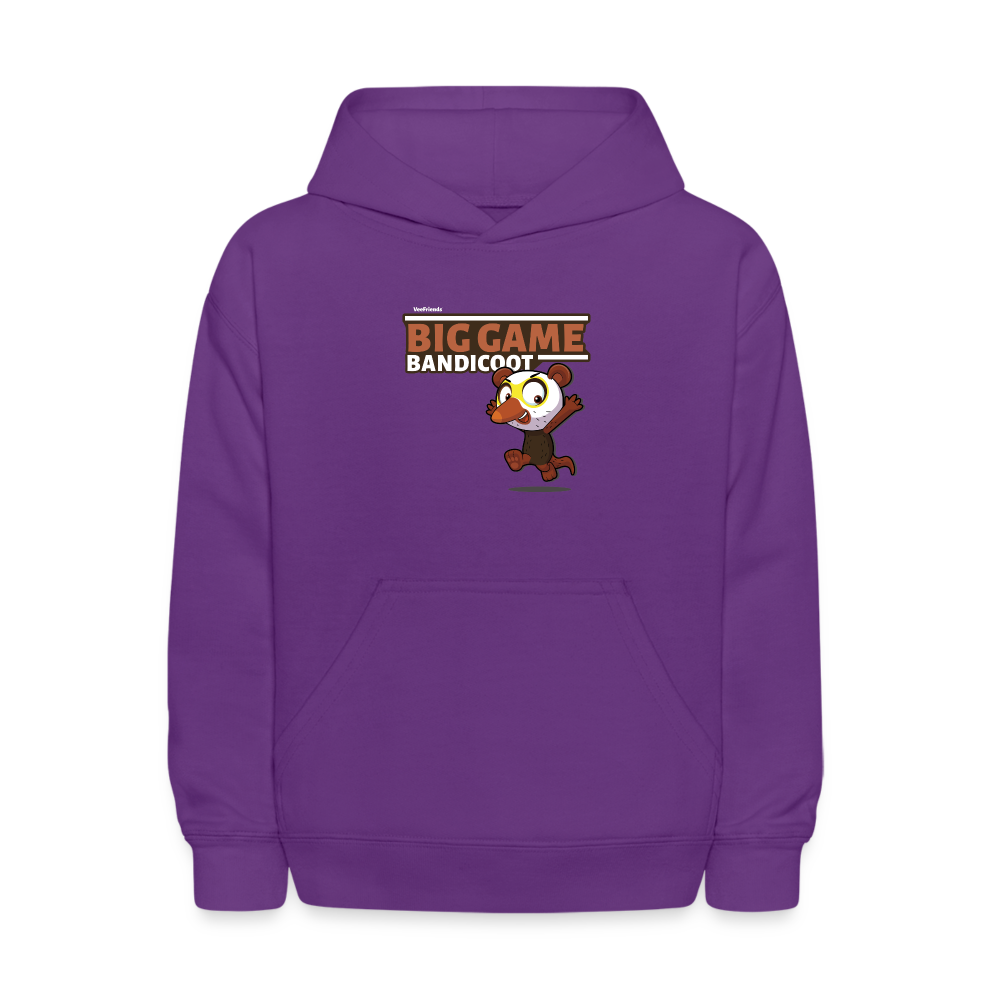 Big Game Bandicoot Character Comfort Kids Hoodie - purple