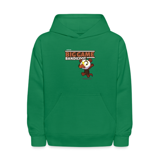 Big Game Bandicoot Character Comfort Kids Hoodie - kelly green