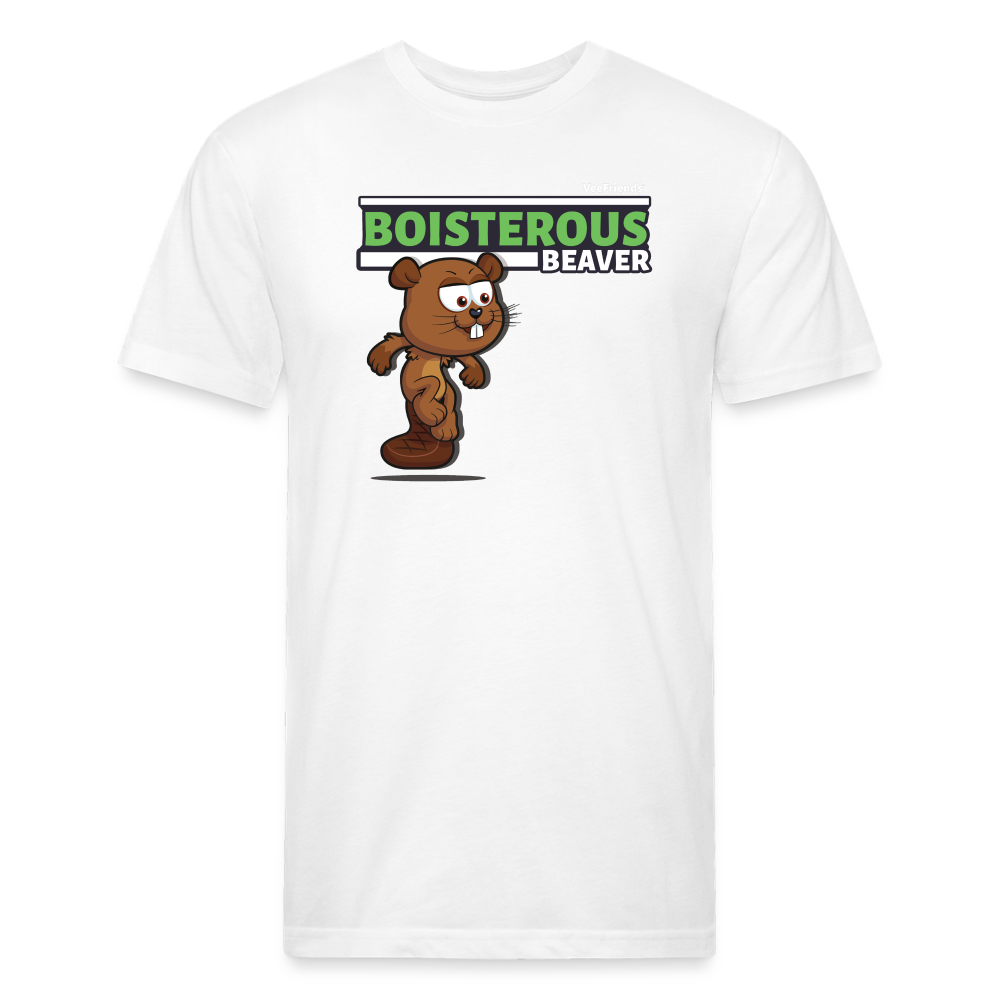 Boisterous Beaver Character Comfort Adult Tee - white