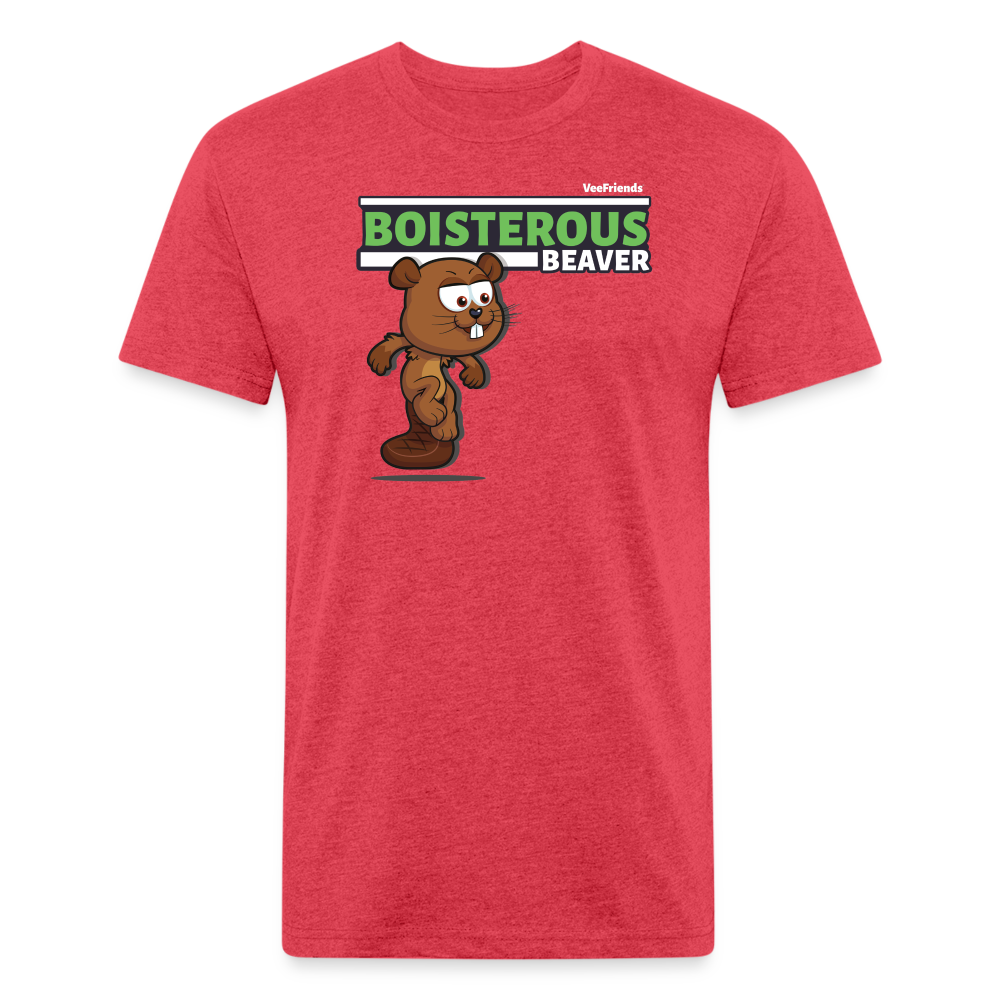 Boisterous Beaver Character Comfort Adult Tee - heather red