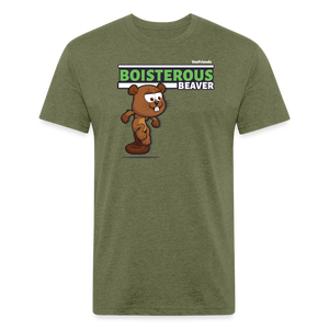 Boisterous Beaver Character Comfort Adult Tee - heather military green
