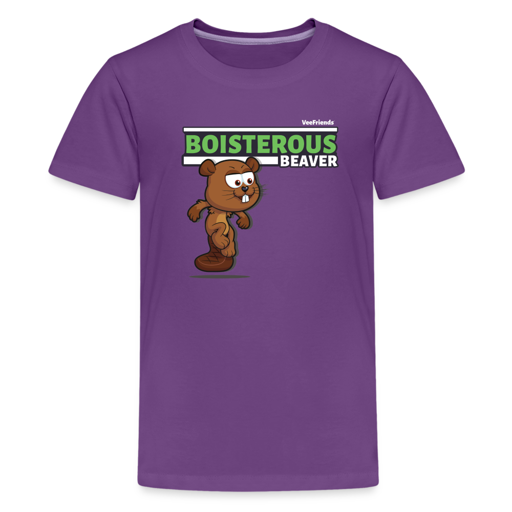 
            
                Load image into Gallery viewer, Boisterous Beaver Character Comfort Kids Tee - purple
            
        