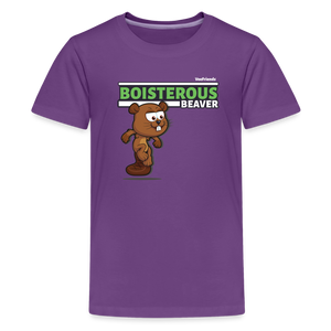 
            
                Load image into Gallery viewer, Boisterous Beaver Character Comfort Kids Tee - purple
            
        