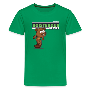 
            
                Load image into Gallery viewer, Boisterous Beaver Character Comfort Kids Tee - kelly green
            
        