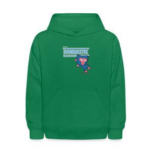 
            
                Load image into Gallery viewer, Bombastic Baboon Character Comfort Kids Hoodie - kelly green
            
        