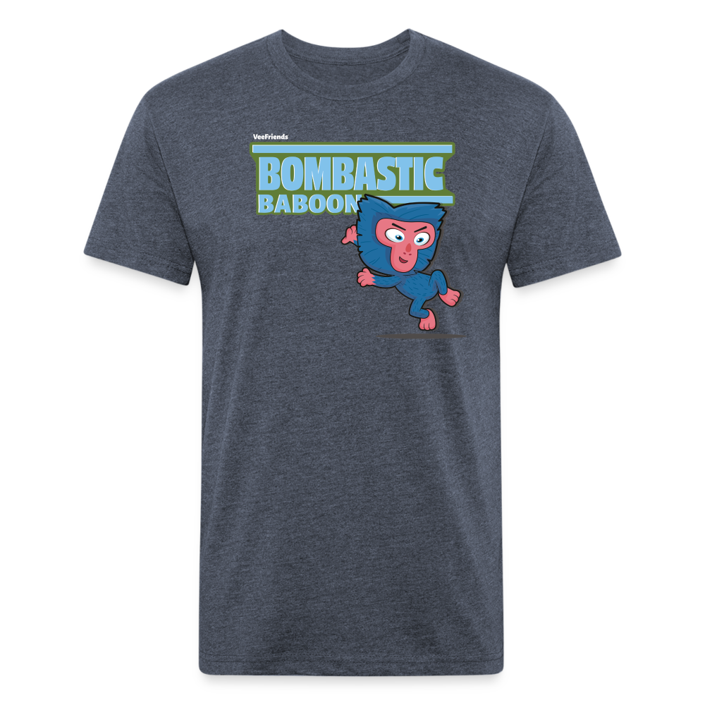 Bombastic Baboon Character Comfort Adult Tee - heather navy