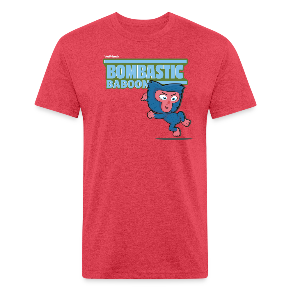 Bombastic Baboon Character Comfort Adult Tee - heather red