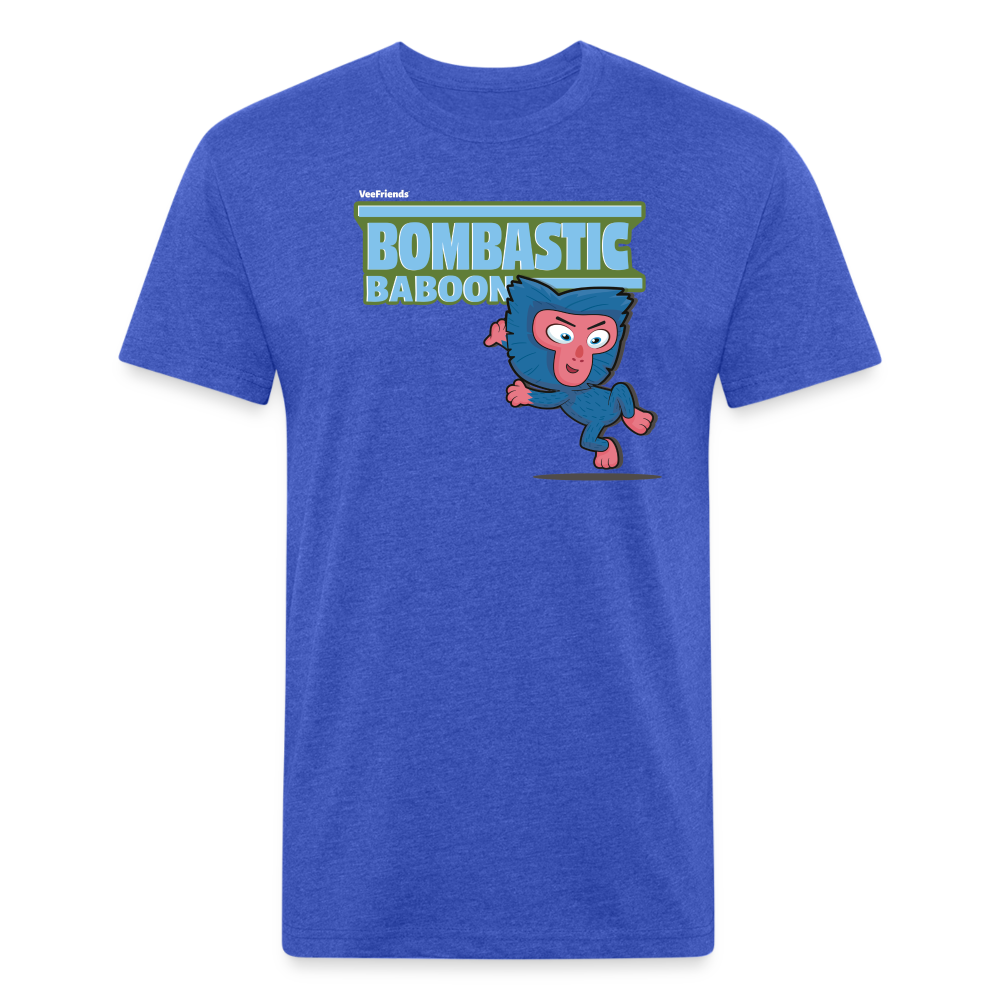 Bombastic Baboon Character Comfort Adult Tee - heather royal