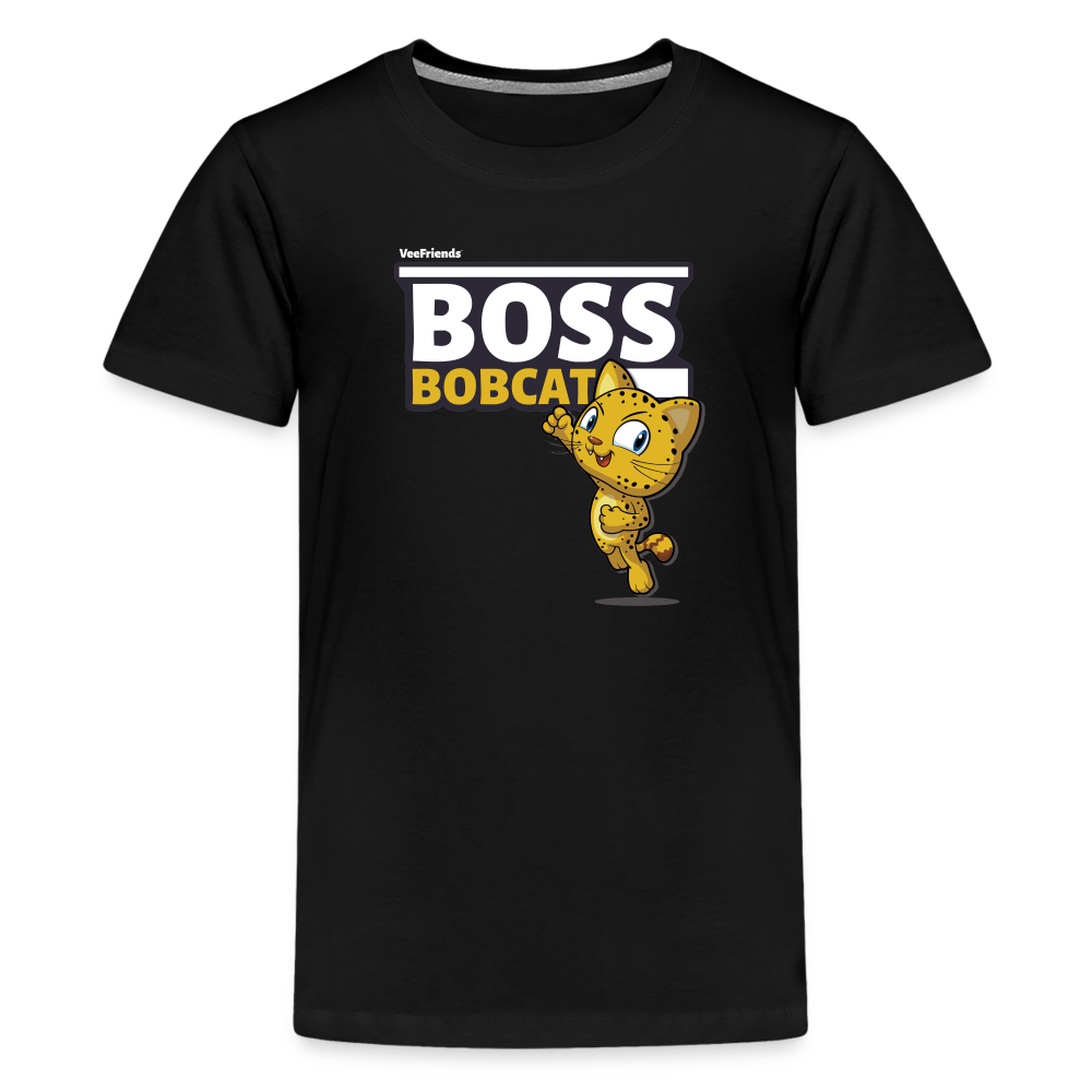 Boss Bobcat Character Comfort Kids Tee - black