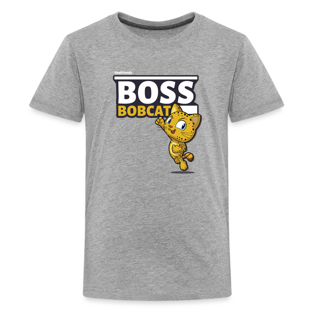 Boss Bobcat Character Comfort Kids Tee - heather gray