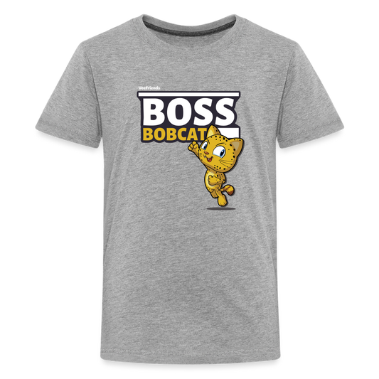 Boss Bobcat Character Comfort Kids Tee - heather gray