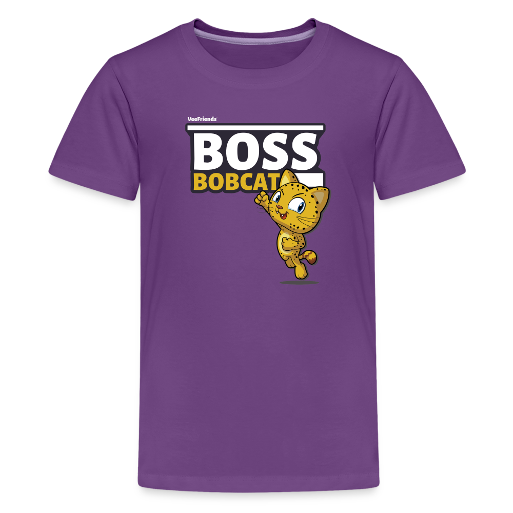 Boss Bobcat Character Comfort Kids Tee - purple