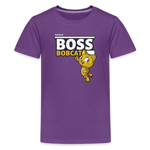 Boss Bobcat Character Comfort Kids Tee - purple