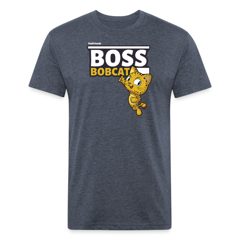 Boss Bobcat Character Comfort Adult Tee - heather navy